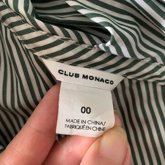 Asymmetric Club Monaco Stripped Blouse - Picture 2 of 3
